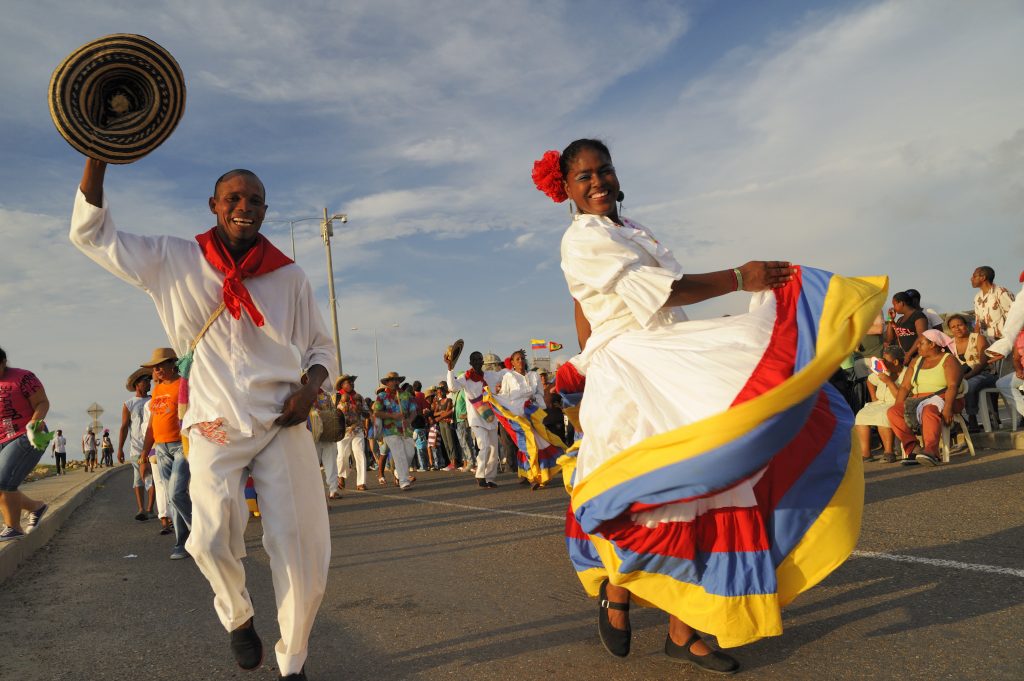 Dancing in the streets of Cartagena