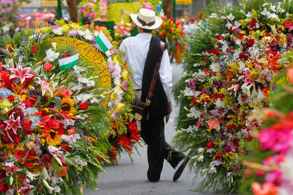Silletero in Medell&iacute;ns Feria de las Flores