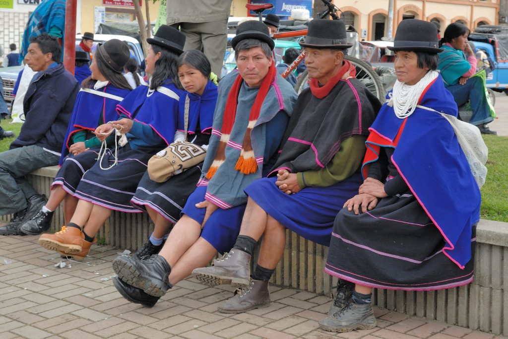 The traditionally dressed Guambianos come to the market on Tuesdays, Silvia